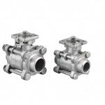 304 Three-piece welded high platform butt welded ball valve Stainless steel 316