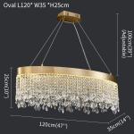 Modern oval crystal chandelier Crystal Light Kitchen Fixture Led Modern Home