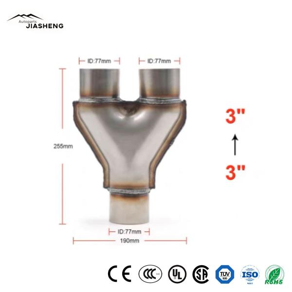 Y-Shaped Three-Way Exhaust Pipe Euro 1 Catalytic Converter First-Class Grade
