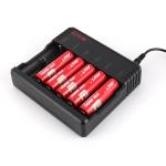 Durable New H6 Li Ion 18650 Charger , 6 Slot Battery Charger With AU EU Plug