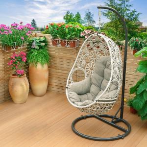 Wholesale Olefin High Elastic Cushion Wicker And Metal Patio Egg Chair For Leisure Sleep from china suppliers
