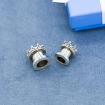 Rose Red Druzy Ear Plug Tunnels Stainless Steel 10mm Fake Gauge Earrings