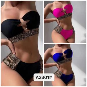 Wholesale Swimming Suits Bikini Steel Backless Europe Sexy Factory Direct Supply High Waist Miss Hard Wearing from china suppliers