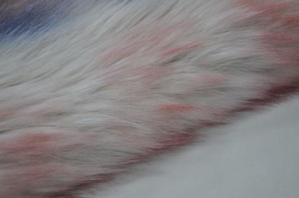 Gradient three colors Long Hair Fur Fabric 150cm Fake Fox，Provide ultimate