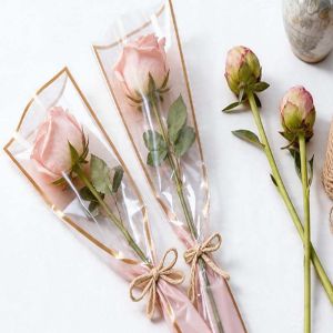 Wholesale High Transparency Single Flower Sleeve OPP / CPP Triangle Clear Bags from china suppliers