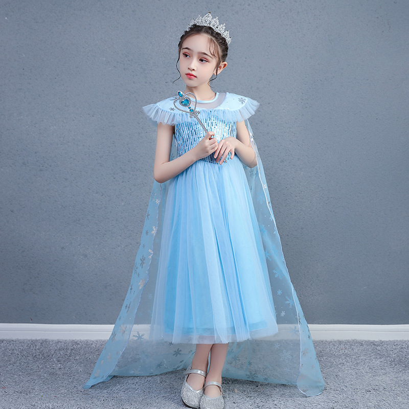 Cape Decoration Children's Dress Clothing Elsa Princess Dress