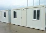 Steel Door Living Container House , Mobile Office Containers With Doorhead Lamp