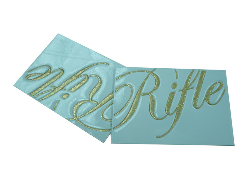 Personalized White Embossed Leather Patches / Label With Customized Size / Logo