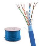 Blue LSZH Jacket FTP CAT6 Cable 23AWG Bare Copper 1000FT 1gbps Cable