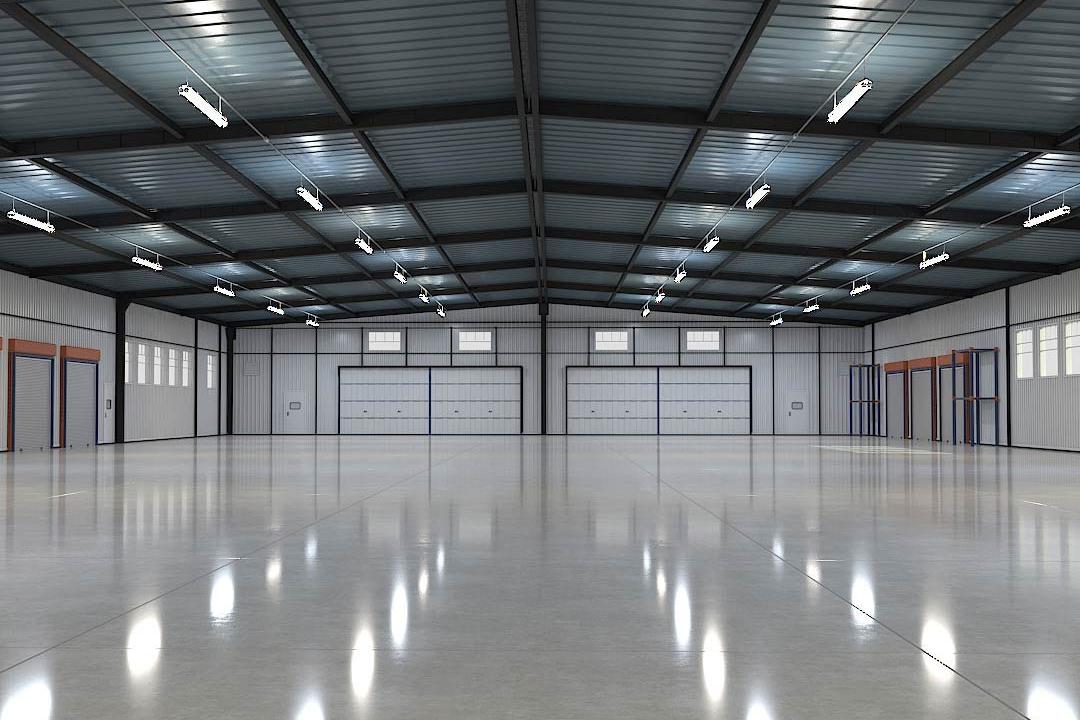Clear Span Metal Buildings Workshop , Customized Light Steel Frame Commercial Building