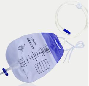 Wholesale CE PVC Drainage Medical Extension Tube Disposable Anti Reflux Drainage Bag 500-2000ml from china suppliers