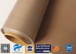 Brown PTFE Coated Fiberglass Cloth 0.16MM 6MIL Non Stick Plain Weave