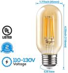 T45 4W 6W Edison LED Filament Bulbs amber E27 led edison bulb