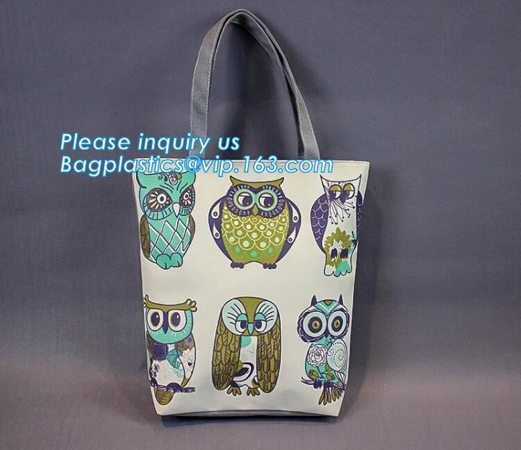customized professional wholesale tote bag cotton canvas bags,Colorful pattern heat transfer printing custom canvas bag