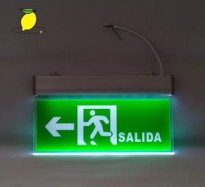 Wholesale Green color LED recharging Emergency led exit sign light for safety from china suppliers