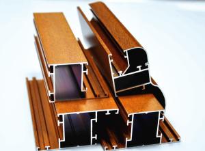 Wholesale Wood Grain Aluminium Sliding Door Profiles 6063 - T5 By Bending / Cutting from china suppliers