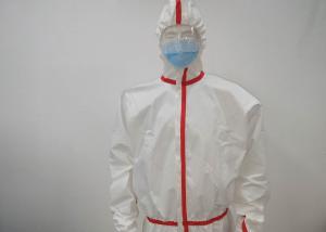 Wholesale Unisex Non Woven Surgical Gown / Hospital Isolation Gowns With Red Tape from china suppliers