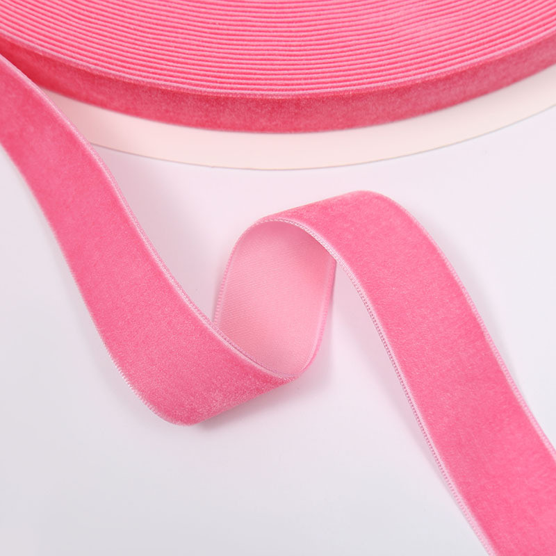 1 Inch Red Velvet Ribbon Wired Luxurious Light Blue Velvet Ribbon