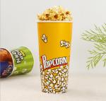 Takeaway Custom Printed Popcorn Buckets for Chicken Snacks , Logo Design