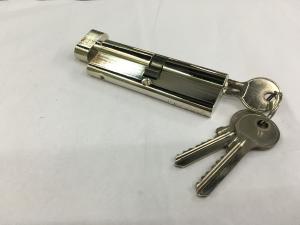 Wholesale 90mm (45*45) Euro Profile Single Brass Cylinder Lock with 3 brass normal keys Surface finish Bright nickle from china suppliers