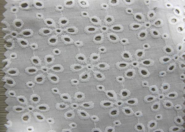 Little Floral Cotton Eyelet Lace Trim Stretchy For Lingerie , Underwear CY