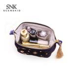 Zipper Embroidery Moon Star Cotton Custom Cosmetic Bag