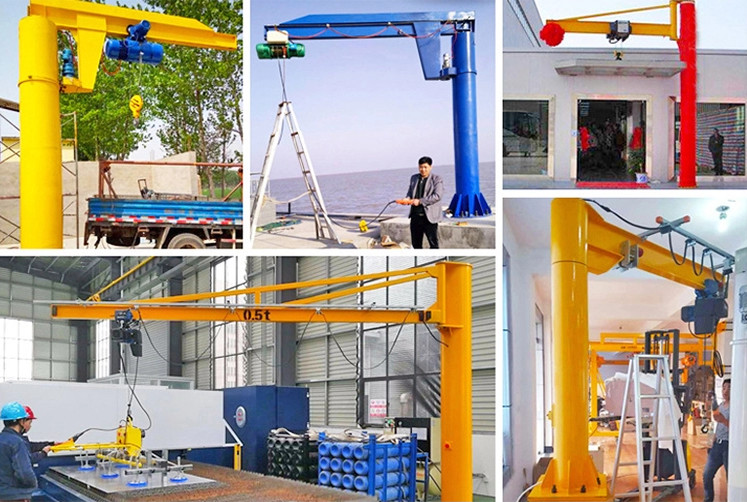 7.5 Ton Pillar Mounted Jib Crane Anti Collision System BZD Type Cantilever Crane