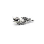Rose Shape Silver Collar Pin For Shirt Decorated 3.4cm size OEM ODM