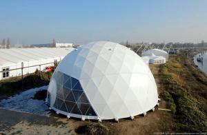 Wholesale Poweder Coated Diameter 20m Geodestic Large Dome Tents With Big Steel Tubes from china suppliers