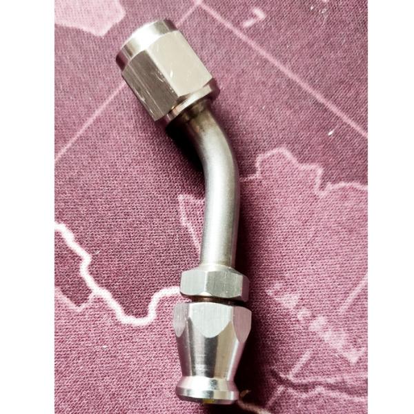 Stainless Steel Brake Fitting 45 Degree Banjo Eye Hole Diameter 10.2mm to -3 AN