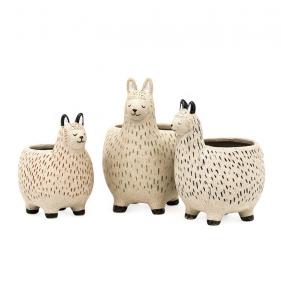 Wholesale Ceramic Decorative Flower Pots Modern 3D Animal Alpaca Shaped Indoor 6 Inch 12 from china suppliers