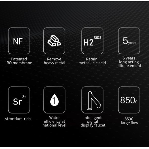 Sink Stainless Steel Reverse Osmosis Water Purifier System Eliminates Bacteria