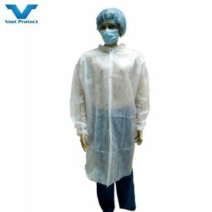 Wholesale Nonwoven Disposable Workwear Unisex Waterproof Lab Coat for Hospital Workplace from china suppliers