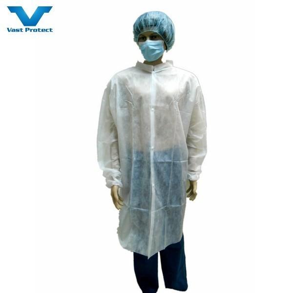 117*135cm Lab Coat for Nurse Wear Waterproof Unisex Uniform Professional Visitor