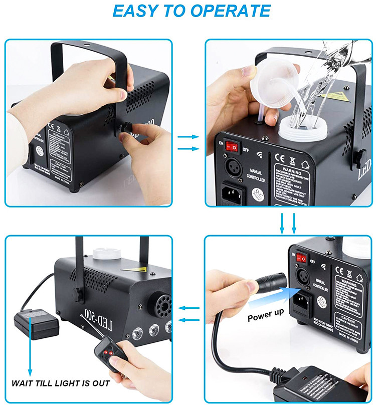 Liquid Mist Portable Fog Machine Remote Control Mini Smoke Machine 500w
