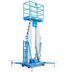 14m 200kg Aerial Work Platforms Aluminum Alloy Double Mast Lift