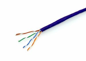 Wholesale Purple PVC Unshield 24AWG CAT5E Lan Cable , Bulk Network Cable 4 Pairs CCA/BC from china suppliers