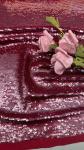 Leafy Red Sequin Embroidery Fabric For Party Occasions Dresses