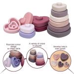 Montessori With Heart Shape Silicone Educational Toys Customized