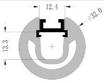 Suspended Aluminum Extrusion Channel Profiles Housing Anodized For LED Strip
