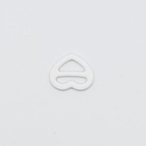 Wholesale 10mm Bra Adjustable Slider White Heart Shape Slider Metal With Nylon Coated from china suppliers