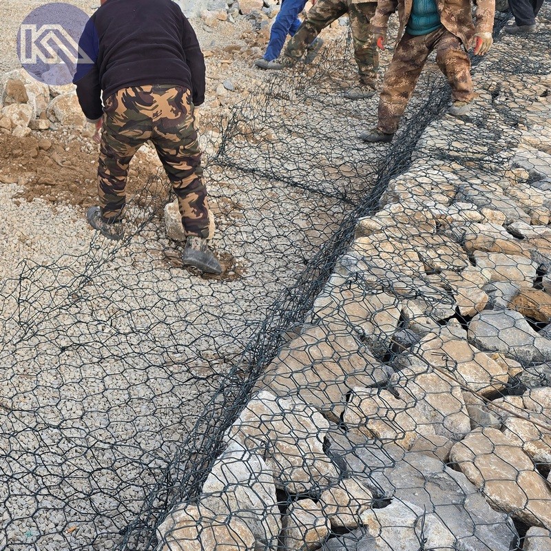Galvanized Gabion Mesh Stone Wall For Civil Engineering And Architecture Projects