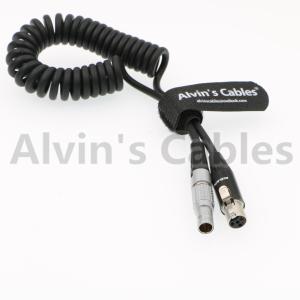 Wholesale 12V Female Coiled Arri Power Cable Lemo 2 Pin Male To Mini XLR 4 Pin For TV Logie Monitor from china suppliers