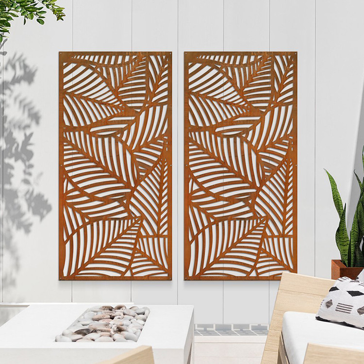 Corten Steel Divider Screen Home Decoration