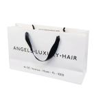 Mini White Branded Paper Bags Company Logo Promotional For Business Emboss