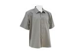 Grey Color Mens Oxford Work Shirts , Short Sleeve Button Up Work Shirts Anti