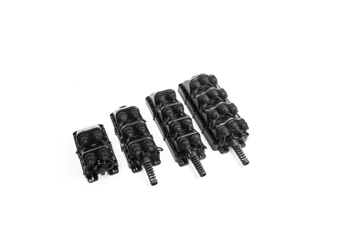 4 Ports Terminal MST Optitap with 4F flat fiber drop cable 250FT