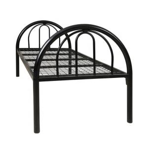 Wholesale Powder Coated Q235 Black Iron Metal Bed Frame Single Bed Furniture from china suppliers