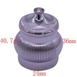 Bottle Mouth 24mm * 36mm Diamond Zamac Perfume Cap For Antique Perfume Bottles