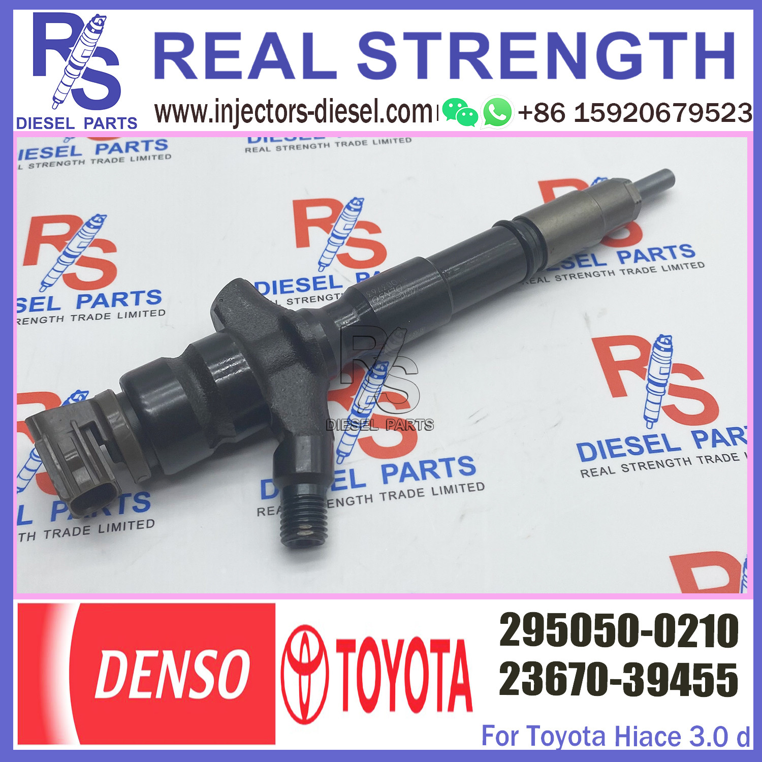 Diesel Engine Common Rail Fuel Injector 295050-0210 Fuel Injector 23670-30410 For Toyota Hilux 1KD
